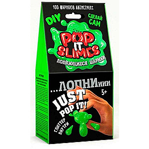 Jaunais ķīmiķis: Pop it slimes. Plīstošās bumbiņas (zaļš)
