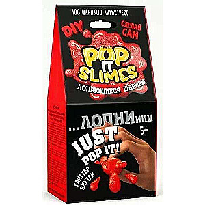 Jaunais ķīmiķis: Pop it slimes. Plīstošās bumbiņas (sarkans)