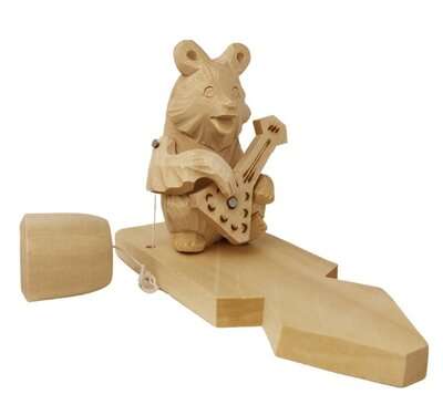 Богородская игрушка - Медведь с балалайкой 