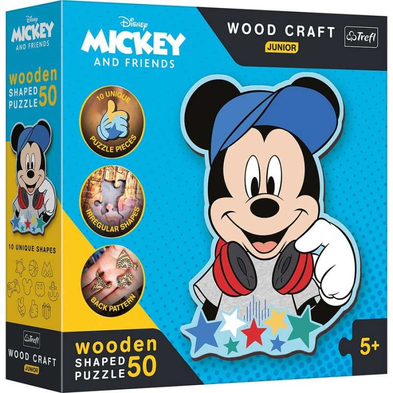 Пазл 50 Wood Craft Junior Trefl: In Mickey's world