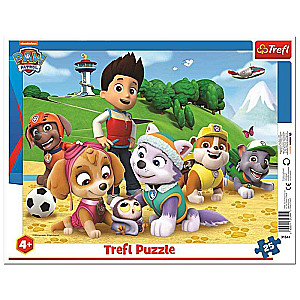 Puzle 25 Trefl: Paw Patrol uz pēdām