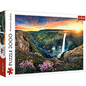 Puzle 2000 Trefl: Háifoss ūdenskritums, Islande