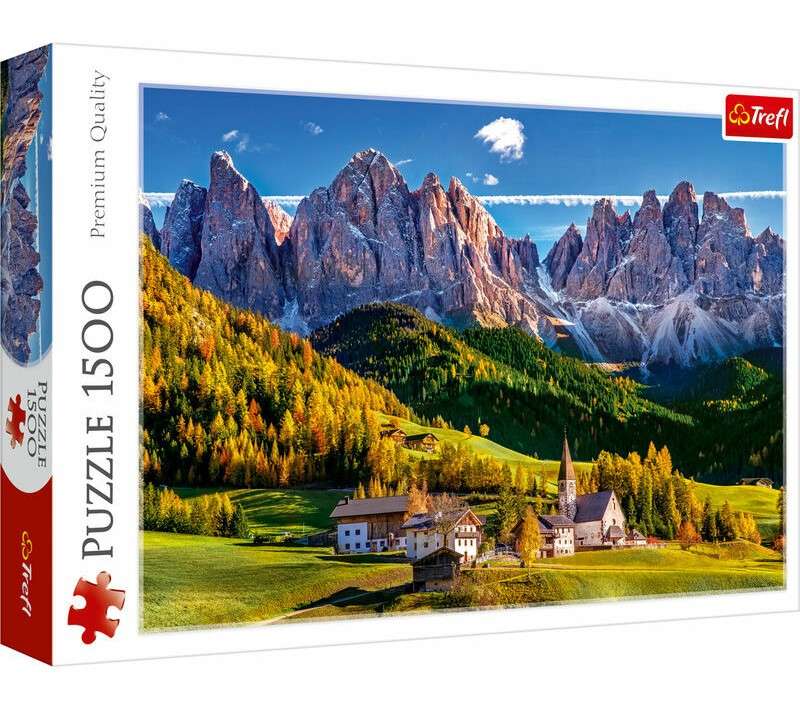 Пазл 1500 Trefl: Val di Funes valley, Dolomites, Italy