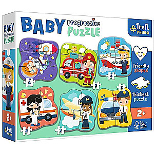 Puzle Baby Progressive Trefl: Profesijas un transportlīdzekļi