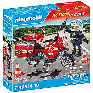 Playmobil - City Action: ugunsdzēsēju motocikls un naftas noplūde