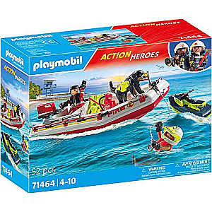 Playmobil - Ugunsdzēsēju brigādes laiva ar ūdens motociklu