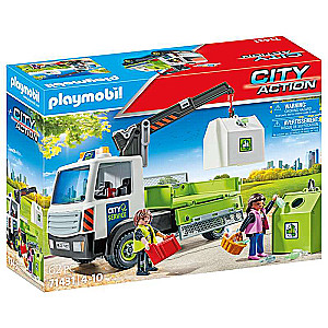 Konstruētājs - Playmobil stikla pārstrādes kravas automašīna ar konteineru