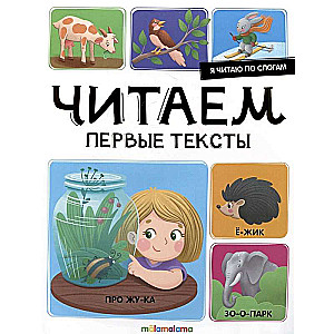 Es lasu pa zilēm. Lasām pirmos tekstus