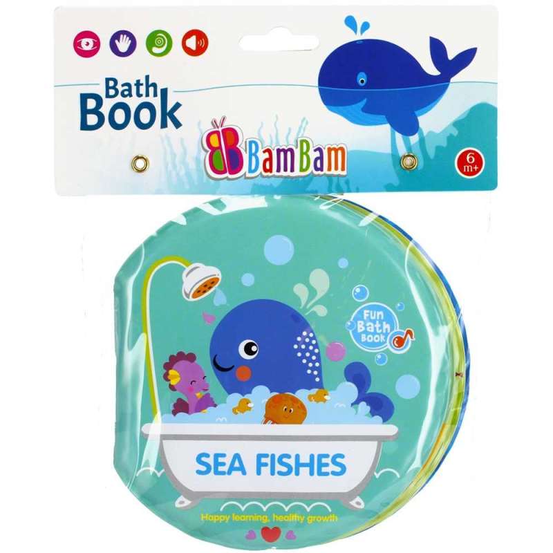 Vannas rotaļlieta BamBam - Bath Book: Sea Fishes