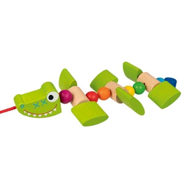Velkamā rotaļlieta - Koka krokodils