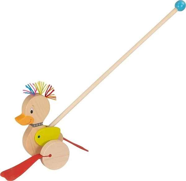 Игрушка-каталка - Деревянная Punk Duck