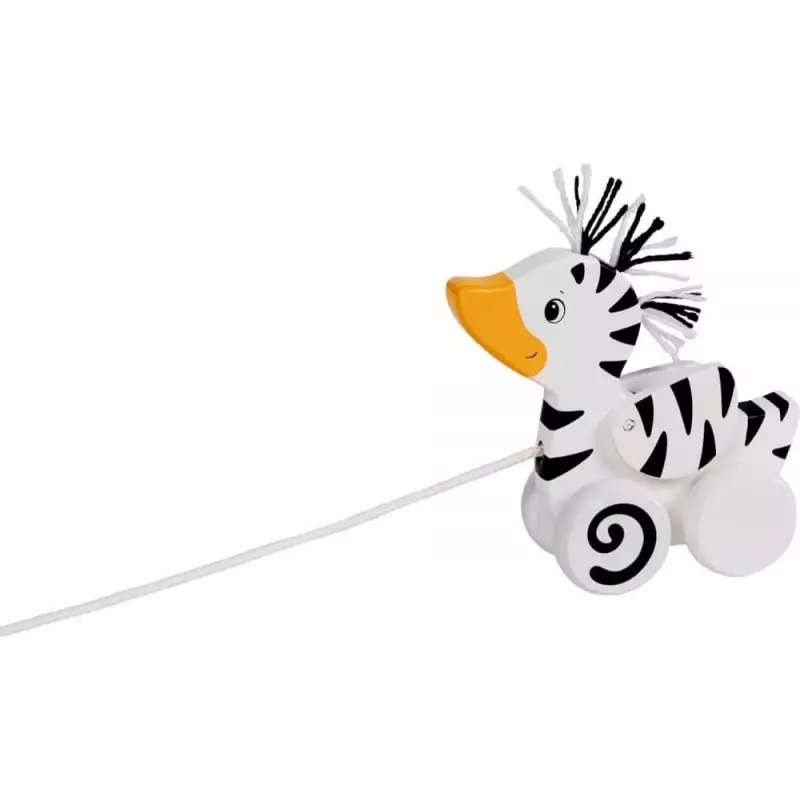 Velkamā rotaļlieta - koka Zebra-pīle