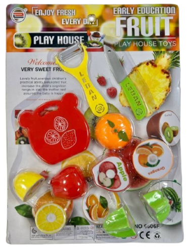 Augļu un dārzeņu komplekts ar nosaukumiem - Play House Toys