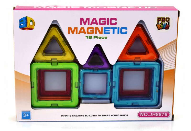 Детские магнитные блоки - Magic Magnetic, 18 элементов