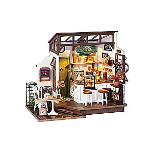 3D saliekamā miniatūra ROBOTIME - kafejnīcas miniatūru māja