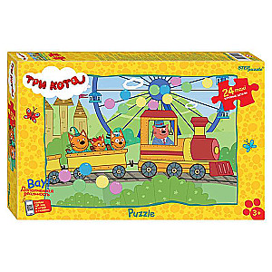 Puzzle-24 maxi Trīs kaķi. Jauni 3