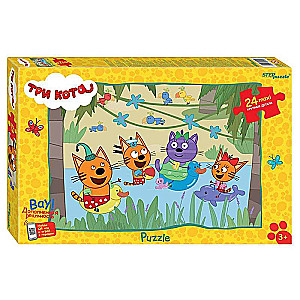 Puzzle-24 maxi Trīs kaķi. New 2