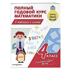 Pilns gada matemātikas kurss tabulās un shēmās: 4. klase