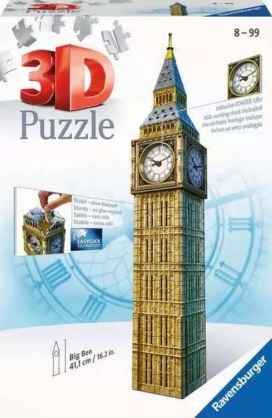3D Puzle Big Ben ar pulksteni