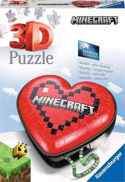 3D Puzle Heart Minecraft