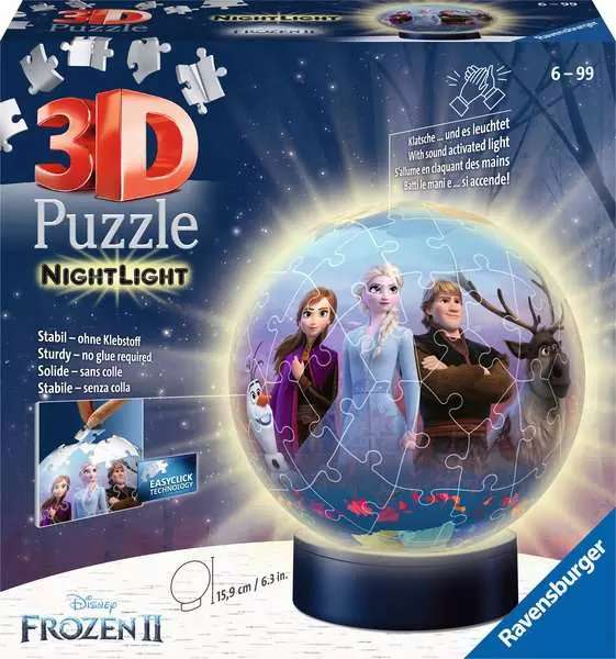 3D Puzle Frozen 2, naktslampiņa
