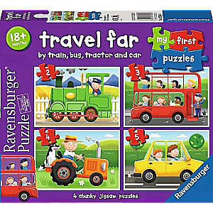 Puzle 4 in 1 transports, 2-3-4-5