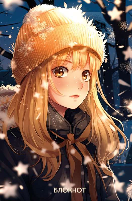 Anime. Jaungada piezīmju grāmatiņa A5, 64 lappuses, krāsains bloks, zils