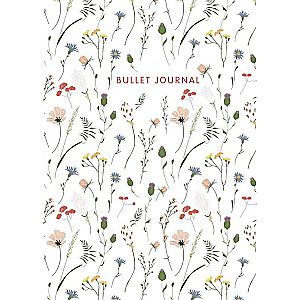 Bloknotā punkti: Bullet Journal lauka ziedi, 120 l.