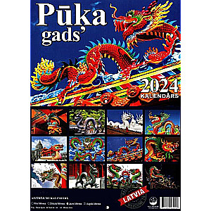 Sienas kalendārs A4 2024. gads Pūķa