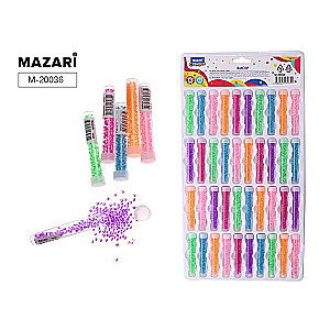 Kārtains pērlītes 3 mm, 7 g, 6 krāsas, plastmasas caurule