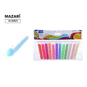 Pērļu komplekts, 12 krāsas x 7 g, 2 mm, plastmasas pudele