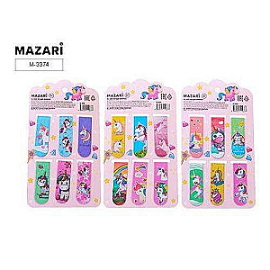 Magnētisko grāmatzīmju komplekts, 6 gab., 5,8x2 cm, assorti 3 dizaini