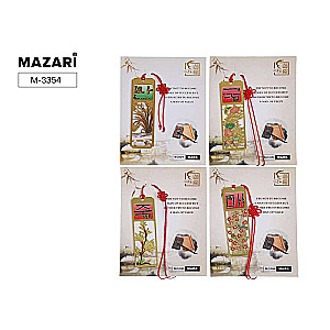 Metāla grāmatu atzīme ar lentu, assorti 4 dizaini