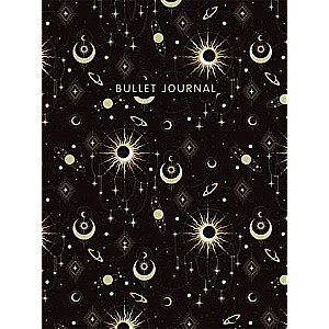 Bloknotā punktiņos: Bullet Journal ezotēriskā tumšā, 160 l., ar uzlīmēm