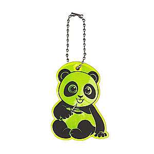 Divpusējs atstarojošs elements panda 4,2*5,8cm ķēde