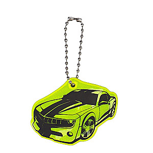 Gaismas atstarojošais elements divpusējs auto 5,5*4,3cm ķēdīte