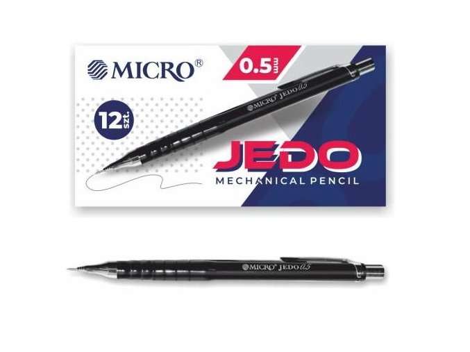 Zīmulis aut. 0.5 mm melns Micro JEDO