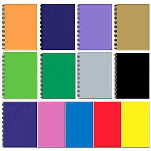Bloknot A7 80l. ar spirāli PENMATE assorti