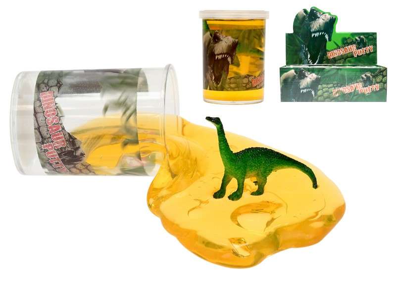 Želejveida masa SLIME Dinoworld, glāze ar dino, 7,5 cm, mix