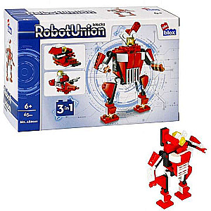 Konstruktors 65 detaļas RobotUnion, sarkans