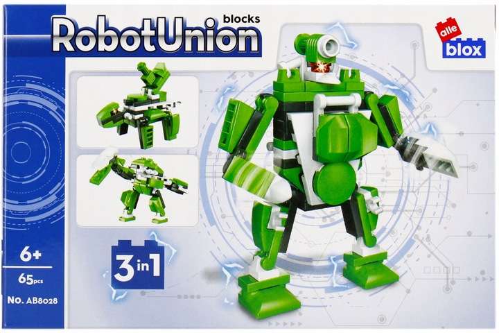 Конструктор 65 дет. RobotUnion, зеленый