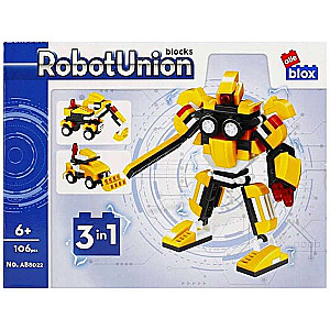 Konstruktors 106 detaļas RobotUnion, dzeltena