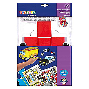 Radošais komplekts PLAYBOX Mašīnas no papīra 8gab.