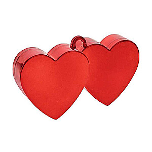 Pretweights for balls Double hearts red, 130 g, 1 pc.