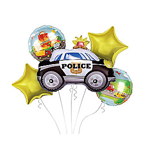 Folijas balons komplekts 5 gab. Policija