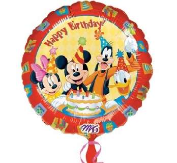 Фольгированный шар  18 CIR Mickey&Friends Happy Bday