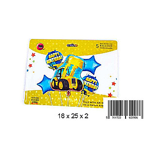 Foliēto balonu komplekts Traktors, 5 gab.