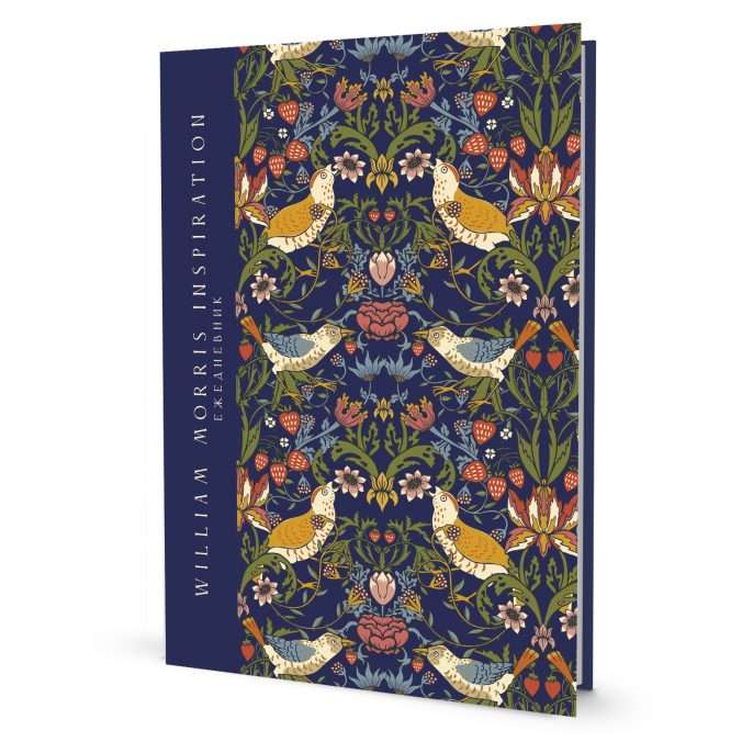 Ежедневник William Morris Inspiration синяя с птицами