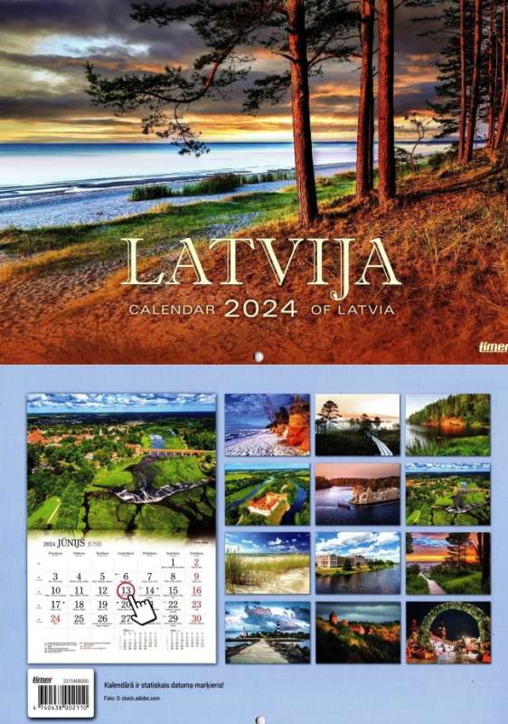 Календарь настенный Латвия 2024 А4