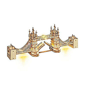 Koka 3D puzle ROBOTIME Tower Bridge, 113 detaļas